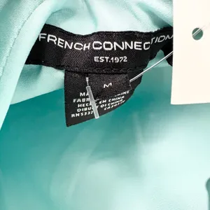 French Connection Oona Satin Strapless Midi Dress Pastel Turquoise Size Medium thumbnail 5