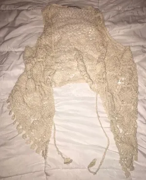 Crotchet Vest Tan Size L thumbnail 2
