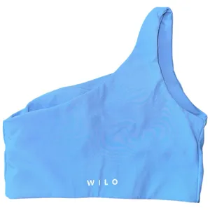 WILO The Label Women’s Size S Light Blue One Shoulder Performance Sports Bra thumbnail 6