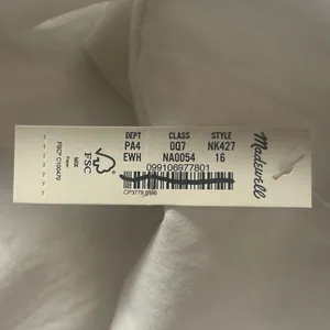 Madewell Suzette Tier Midi Dress 16 White Cotton Button Front Cottagecore Bridal thumbnail 5