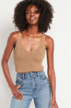 Old Navy V-Neck Rib-Knit Sweater Tank Top thumbnail 1