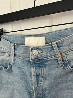 Mother The Ditcher Crop Color-block Denim Jeans, Pre-Party, Size 28 thumbnail 8