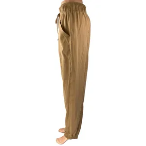 Abercrombie & Fitch Brown Tan Baggy Tapered Barrel Carrot Trousers Pants Size S thumbnail 2