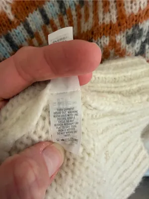 Aerie Fair Isle Nordic‎ Chunky Knit Sweater Cream Small Cozy Oversized thumbnail 9