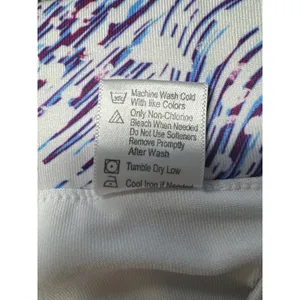 Pebble Beach Performance Skort Women's Size Medium White Blue Print Golf‎ Tennis thumbnail 4