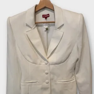 NEW STAUD Carson Paneled Stretch-Crepe Blazer Size Medium thumbnail 7
