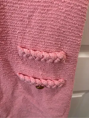 TUCKERNUCK Women Small Pink Tweed Jackie Dress Small - READ thumbnail 4
