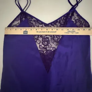 Vintage Purple VS Gold Label Deep V Lace Slip Dress Dark Fairy Whimsigoth 90s thumbnail 9