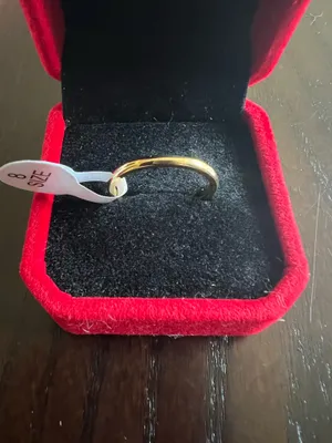 Women’s 10k Gold Plated 2mm Band Size 8 thumbnail 2