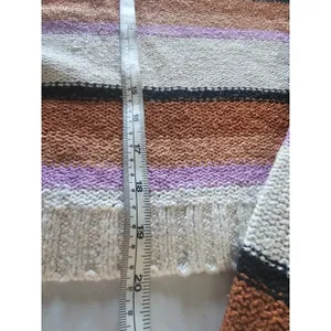 Billabong Sweater Sz S‎ Seeing Double Striped Boxy Comfy Lagenlook Earthy thumbnail 7