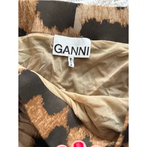 Ganni Animal Print Ruched Mesh Pencil Skirt Size M EU 36 thumbnail 3