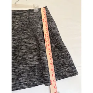 Madewell Pleated Mini Skirt Black White Space Dye Tweed Pockets Chic Size 8 thumbnail 6