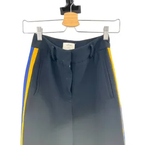 Aritzia Wilfred Jallade Trouser Pants Black Blue‎ Yellow Stripe Size 0 thumbnail 4