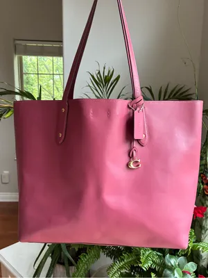Coach Central Leather Tote 39, Peony Pink / Gold thumbnail 2