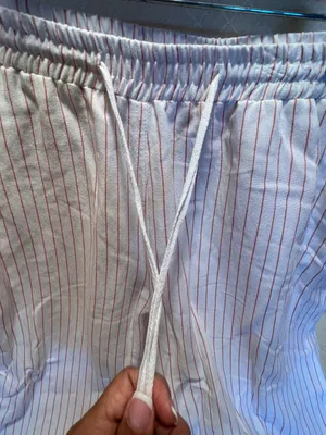2 PCS Outfit ~off Shoulder Top & Pants Striped thumbnail 3