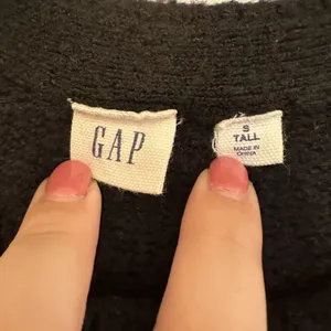 GAP Size Small Tall Black Round Neck Acrylic‎ Alpaca Wool Blend Knit Sweater thumbnail 3