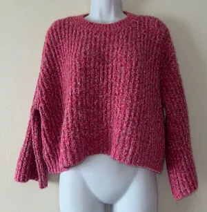 Sincerely Jules Pink Textured Knit Sweater XS thumbnail 1