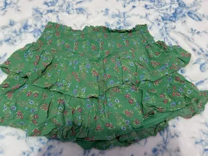 Altar'd State Green Flower Skirt thumbnail 1