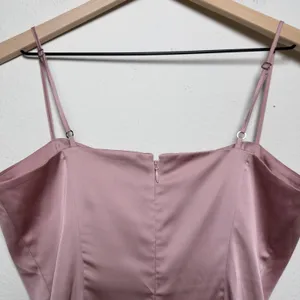 Aritizia Sunday Best Women Mini Dress‎ 6 Pink Satin Square Neck Party Event Date thumbnail 7