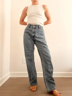 Vintage Levi's Loose Fit Straight Leg Jeans in Washed Blue thumbnail 3