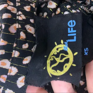 Blue Life Caden Crop Top leopard lurex strip sz‎ XS thumbnail 6
