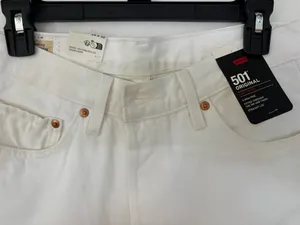 White Levi’s Jeans 501 High-Rise Denim thumbnail 3