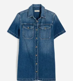 Madewell Denim Boxy Shirtdress thumbnail 1