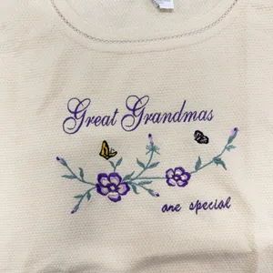 Wons Wear Great Grandmas Are Special Tank Top XL Yellow Waffle Knit Embroidered thumbnail 2