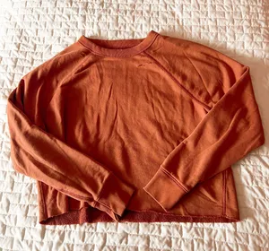 Aerie Raw Sienna Distressed Sweatshirt Size XS thumbnail 1