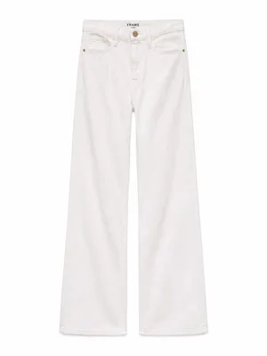 FRAME Denim Women’s 24 White High Rise Wide Leg Flare Jeans Made USA Barneys thumbnail 2