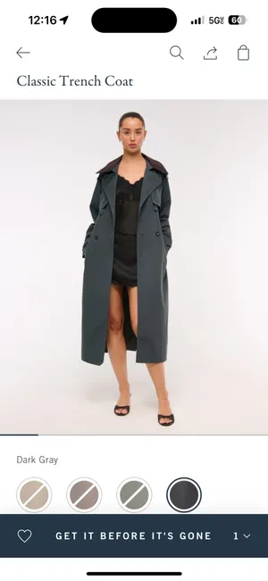 Abercrombie Classic Trench Coat thumbnail 3