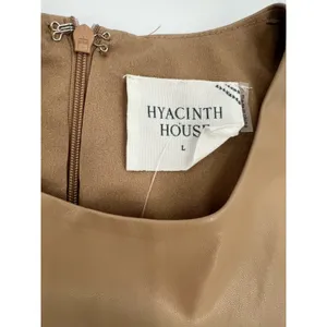 Tuckernuck HYACINTH HOUSE Bitsy Faux Leather Mini Swing Dress Butterscotch Sz‎ L thumbnail 7