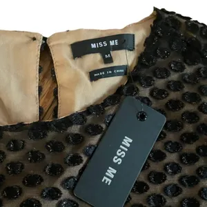 NWT Miss Me Bell Sleeve black dress size medium D thumbnail 5