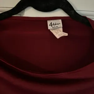 Y2K 4UDesign Chic Women's Deep Red Blouse with Sleeve Ties size S thumbnail 2