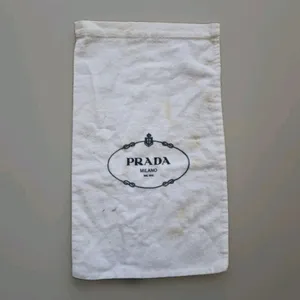 Prada Milano Dust Bag Cotton Storage Pouch 8.5x12" STAINED thumbnail 5