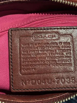 Vintage Y2K Coach Signature Burgundy Optic Suede Shoulder Bag thumbnail 7