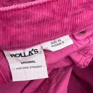 Rollas Original Straight Leg Pants Womens 26 Pink High Rise Corduroy 26x28 thumbnail 8