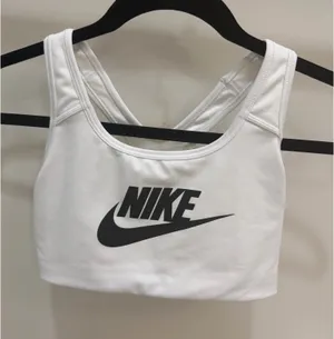 Nike Dri-Fit Sports Bra Racerback White thumbnail 1
