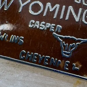 Vintage Sterling Silver Wyoming Yellowstone National Park Enamel Souvenir Charm thumbnail 2