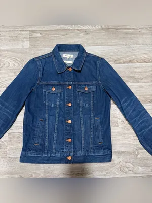 Madewell Women’s Classic Blue Denim Jacket Size Medium thumbnail 3