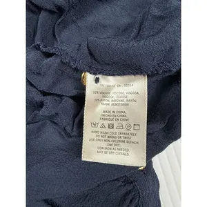 Maeve‎ Navy Cold Shoulder Ruffle Blouse Long Sleeve Romantic Top US 4 thumbnail 6