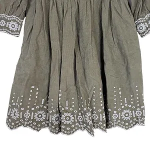 MADEWELL Womens S Embroidered Square Neck Corduroy Minidress NEW thumbnail 9