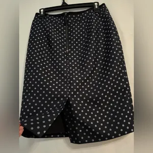 Ann Taylor women’s Size 4 Navy Polka Dot Skirt A-Line Lined Career Classic(A490) thumbnail 6