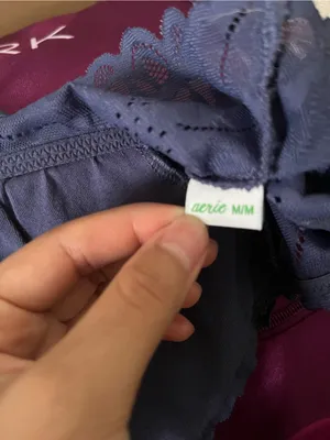 Aerie Navy Blue Lace Bralette Strappy Back Medium Feminine thumbnail 4