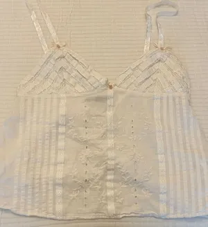 Zara Cream Embroidered Camisole thumbnail 1