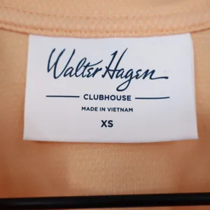 Walter Hagen Clubhouse Scallop Sleeveless Golf Polo Peach Fuzz Womens XS thumbnail 3