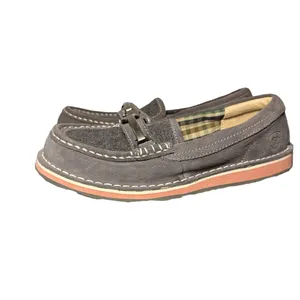 Ariat Womens Cruiser Grey Suede Moccasin Loafers Metal Horse Bit Detail 6.5 B thumbnail 4