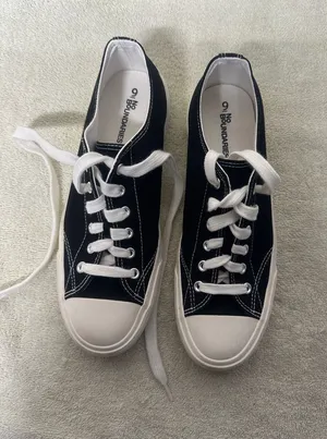 No Boundaries Black Canvas Low-Top Lace-Up Sneakers thumbnail 1