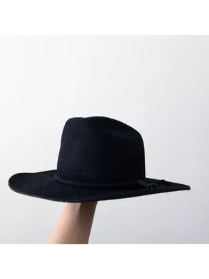 NEW Monrowe Wool Cowboy Hat S Black Western Felt Southwestern REVOLVE Exclusive thumbnail 4