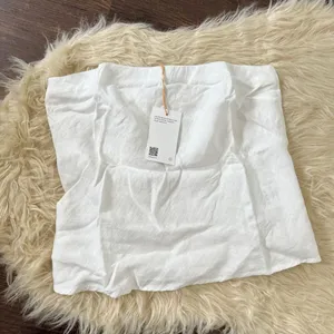 NWT Quince 100% European linen Strapless top White M thumbnail 2